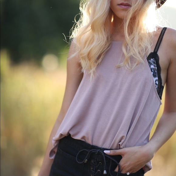 Lace & Fabric Floral Print Bralette - Picture 2 of 5